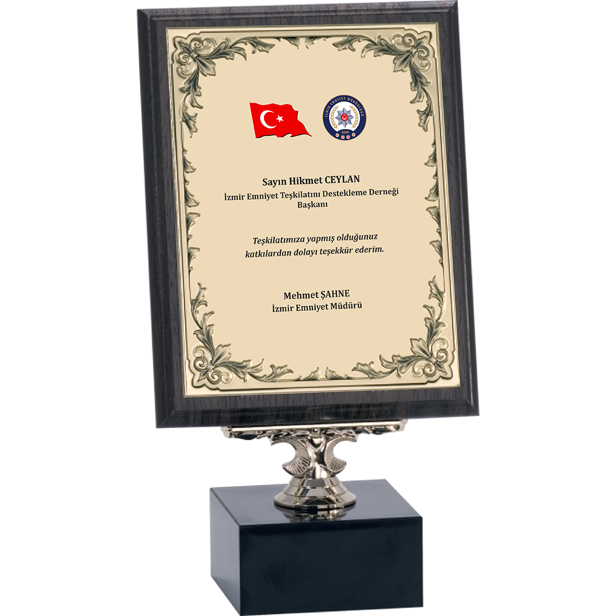 PL-070-M A Ahşap Plaket